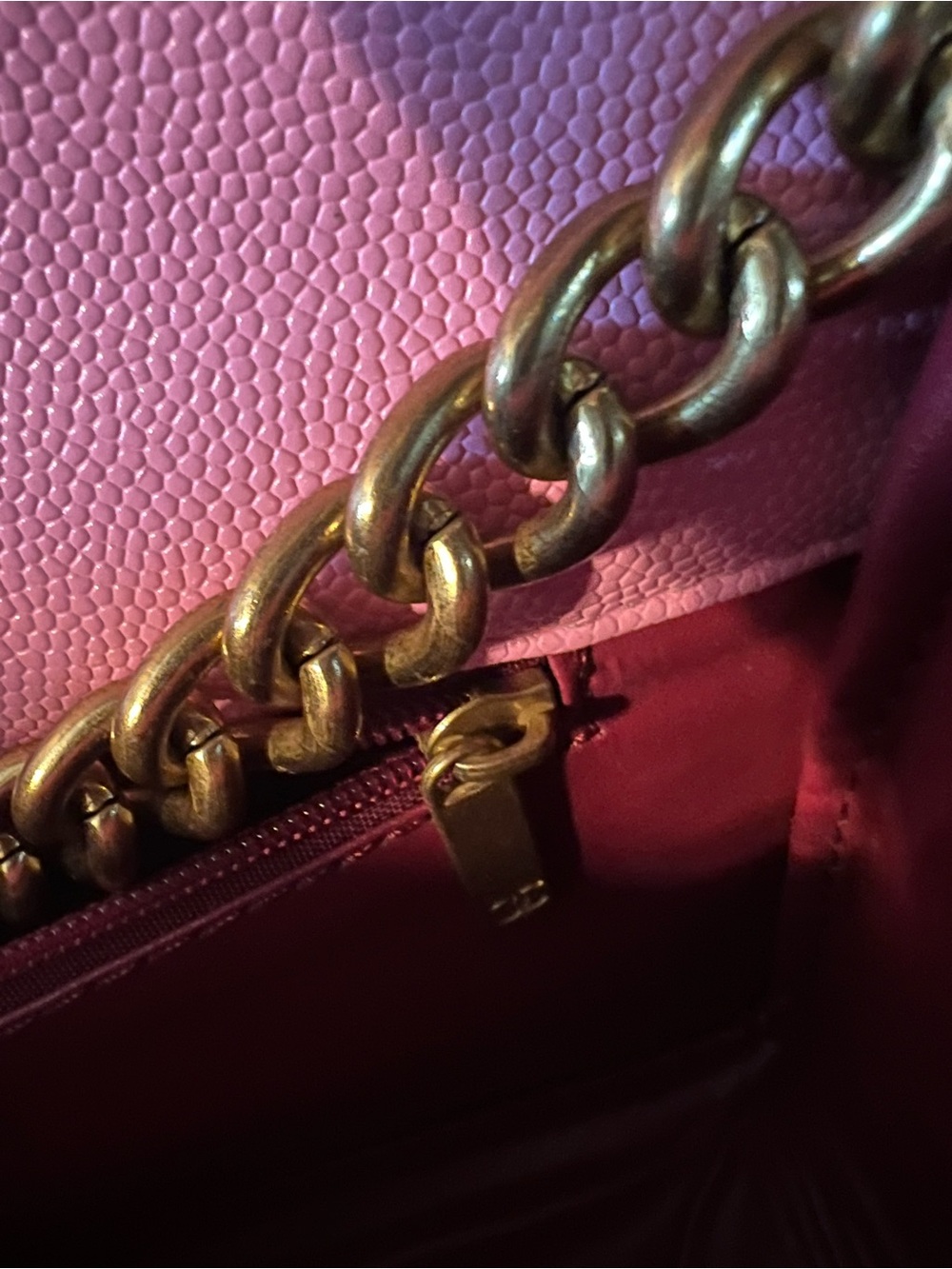 CHANEL Pink Quilted Boy Bag with Gold Hardware - Picture 14 of 16